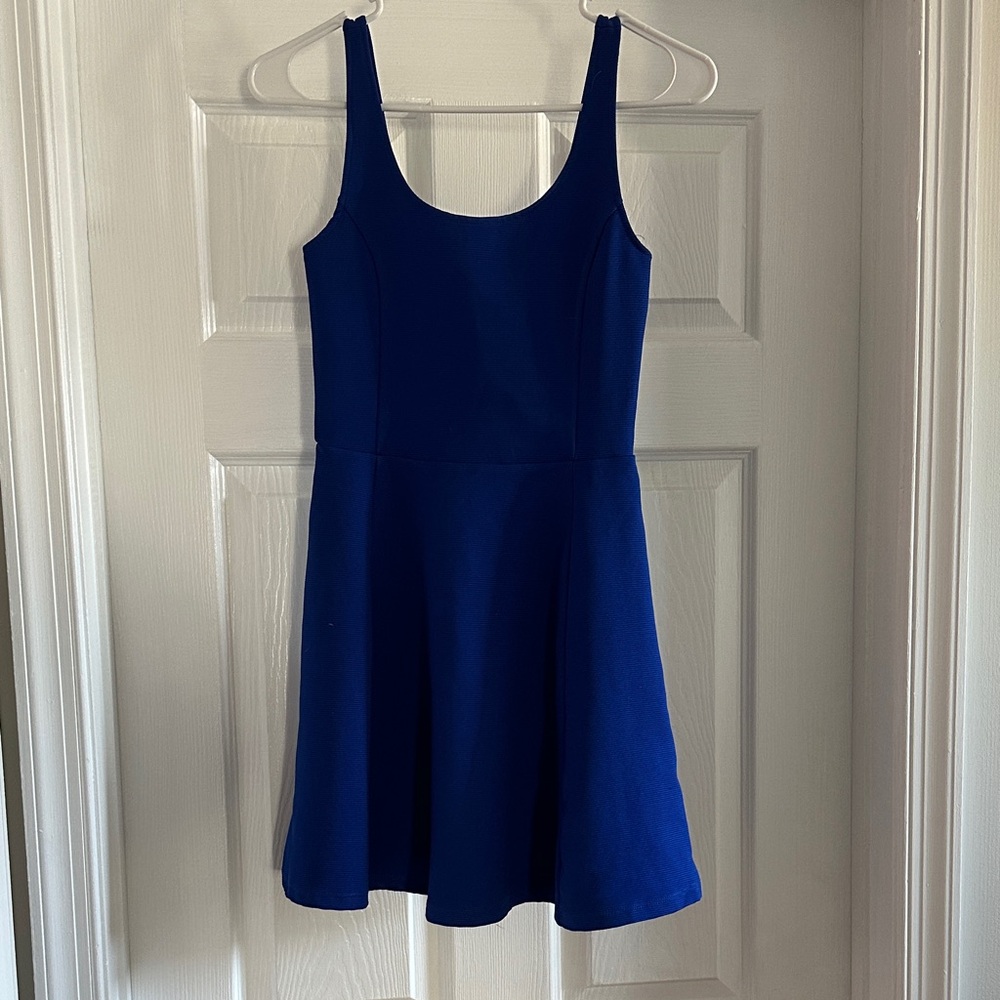 Divided Royal Blue Mini Dress